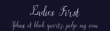 Ladies First by Deniz86 — Script Handwritten Font — thumbnail 2