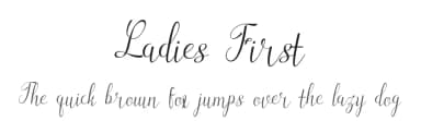 Ladies First by Deniz86 — Script Handwritten Font — thumbnail 1