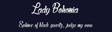 Lady Bohemia by dcoxy - Greg Medina — Script Handwritten Font — thumbnail 2