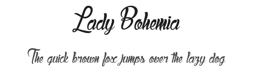 Lady Bohemia by dcoxy - Greg Medina — Script Handwritten Font