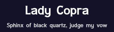 Lady Copra by GemFonts / Typotheticals — Serif Font — thumbnail 2