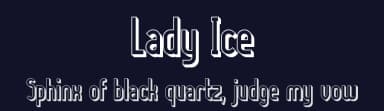 Lady Ice by CybaPee — Sans Serif Font — thumbnail 2