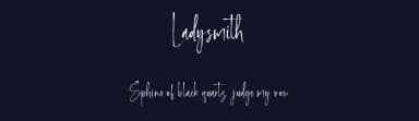 Ladysmith by Geranium Space — Script Handwritten Font — thumbnail 2