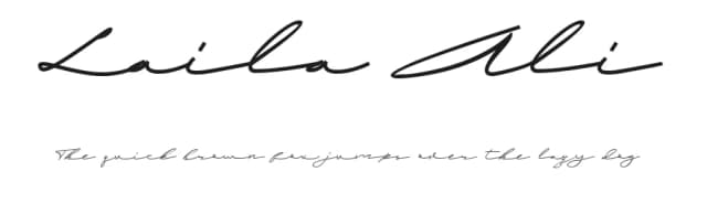 Laila Ali by Sigit Nur Wicaksono — Script Handwritten Font