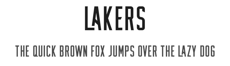 Lakers by Gfonts — Sans Serif Font