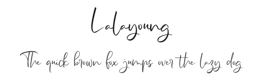 Lalayoung by Vunira Design — Script Handwritten Font