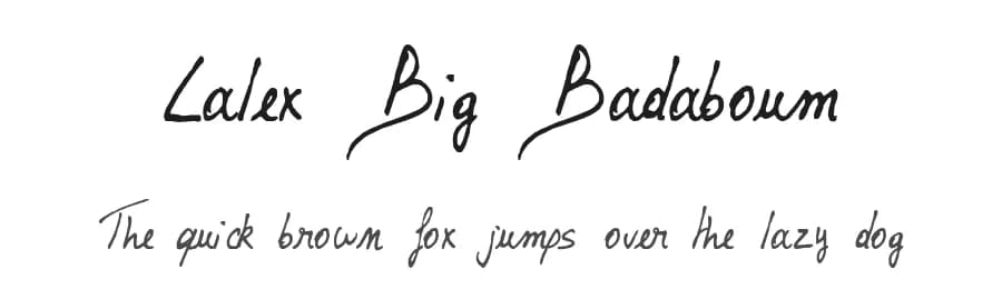 Lalex Big Badaboum by philing.net — Script Handwritten Font