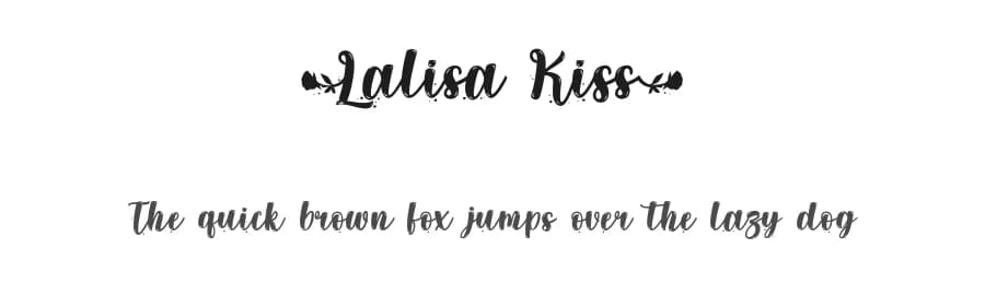 Lalisa Kiss by Typhoon Type - Suthi Srisopha — Script Handwritten Font