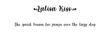 Lalisa Kiss by Typhoon Type - Suthi Srisopha — Script Handwritten Font — thumbnail 1