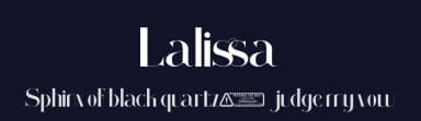 Lalissa by Kong Font — Sans Serif Font — thumbnail 2