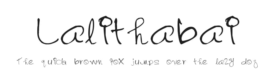 Lalithabai by RoverBear — Script Handwritten Font