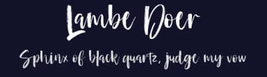 Lambe Doer by lyanatha — Script Handwritten Font — thumbnail 2