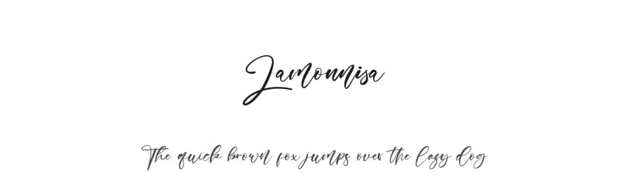Lamonnisa by Kong Font — Script Handwritten Font