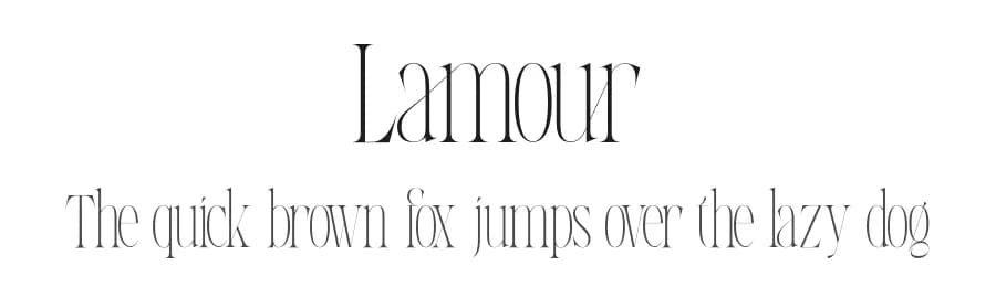 Lamour by roomspace creative lab — Serif Font — preview 1
