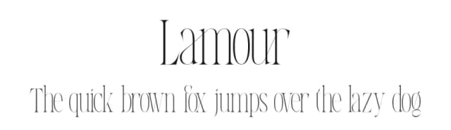 Lamour by roomspace creative lab — Serif Font