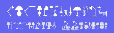 Lamp by Woodcutter — Dingbats Font — thumbnail 3