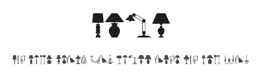 Lamp by Woodcutter — Dingbats Font