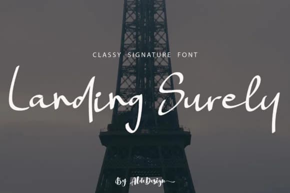 Landing Surely Font by aldedesign — Script Handwritten Font