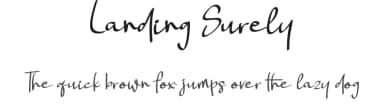 Landing Surely by aldedesign — Script Handwritten Font — thumbnail 1