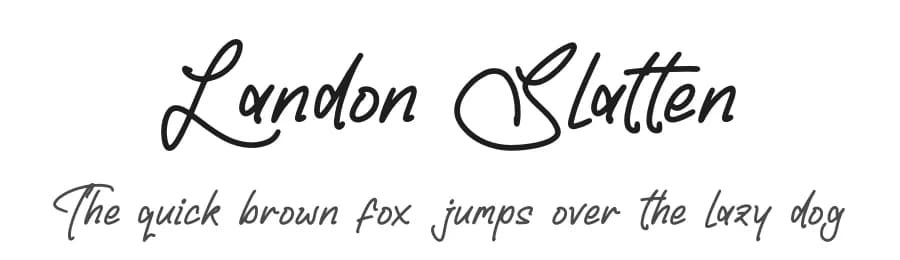 Landon Slatten by Letterena Studios — Script Handwritten Font