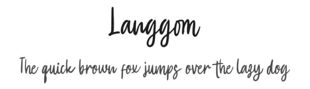 Langgom by Sensatype Studio — Script Handwritten Font
