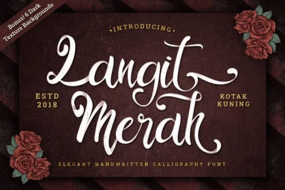 Langit Merah Font by Kotak Kuning Studio — Script Handwritten Font
