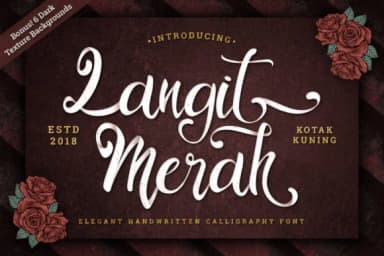 Langit Merah Font by Kotak Kuning Studio — Script Handwritten Font — thumbnail 1