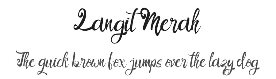 Langit Merah by Arif Dwi — Script Handwritten Font