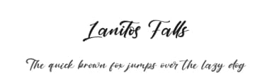 Lanitos Falls by Kong Font — Script Handwritten Font — thumbnail 1