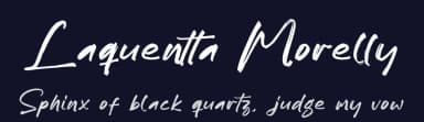 Laquentta Morelly by Integritype Studio — Script Handwritten Font — thumbnail 2