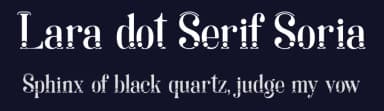 Lara dot Serif Soria by Yeeatrs — Sans Serif Font — thumbnail 2