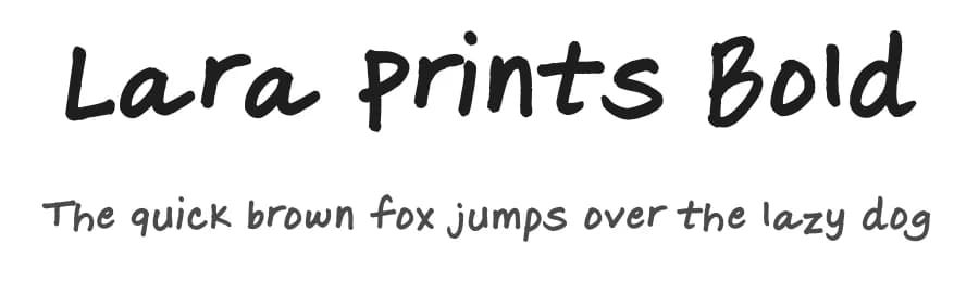 Lara Prints Bold by FontPanda — Script Handwritten Font