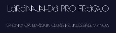 Laranjha Pro Fraco by Álvaro Thomáz — Sans Serif Font — thumbnail 2