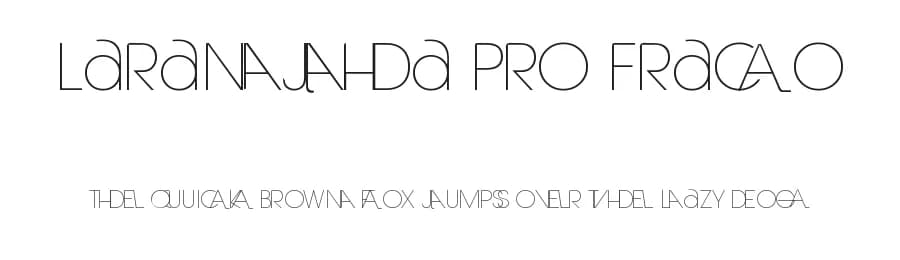 Laranjha Pro Fraco by Álvaro Thomáz — Sans Serif Font