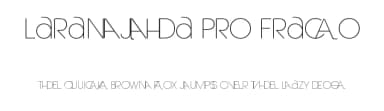 Laranjha Pro Fraco by Álvaro Thomáz — Sans Serif Font — thumbnail 1