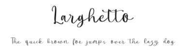 Larghetto by Fontysia — Script Handwritten Font — thumbnail 1