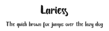 Lariess by Nur Solikh — Script Handwritten Font — thumbnail 1