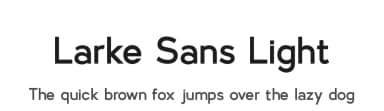 Larke Sans Light by Steve Gardner — Sans Serif Font — thumbnail 1