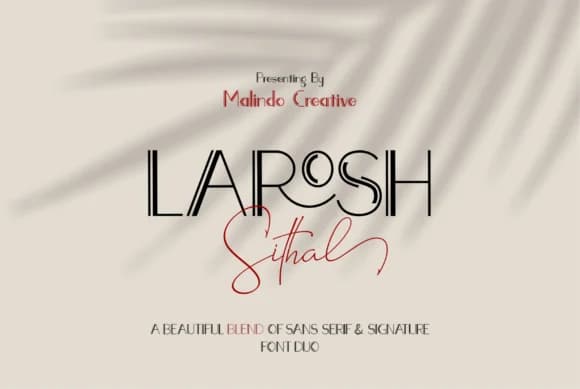 Larosh Sithal Duo Font by Malindo Creative — Script Handwritten Font