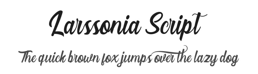 Larssonia Script by Analogous Studio — Script Handwritten Font