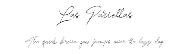 Las Pariellas by Nur Solikh — Script Handwritten Font