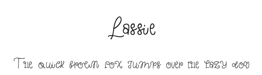 Lassie by Mariyana — Script Handwritten Font