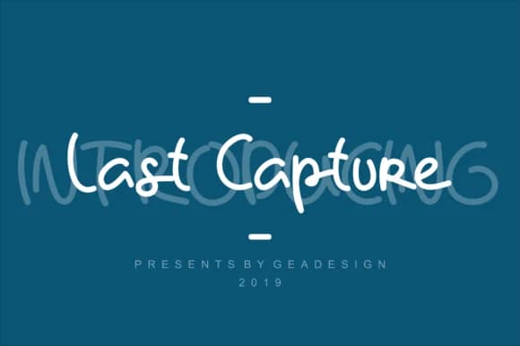 Last Capture Font by geadesign — Script Handwritten Font