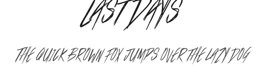 Last Days by JSH creates — Script Handwritten Font