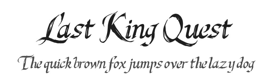 Last King Quest by imagex — Script Handwritten Font
