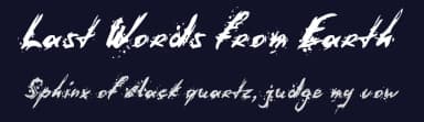 Last Words from Earth by Irina ModBlackmoon — Script Handwritten Font — thumbnail 2