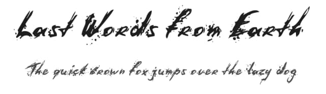 Last Words from Earth by Irina ModBlackmoon — Script Handwritten Font