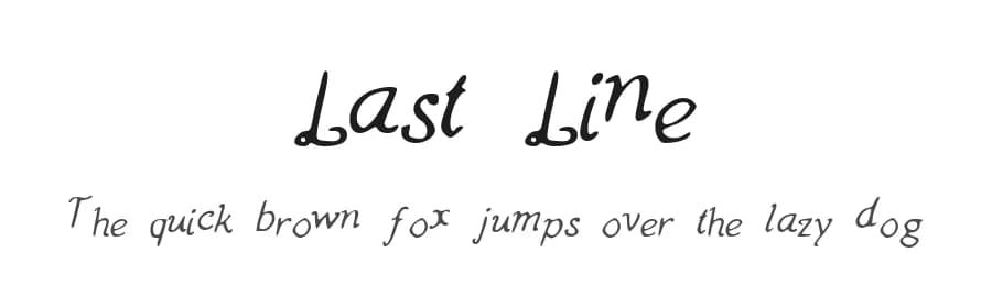 Last Line by Cameron Bensimon — Script Handwritten Font