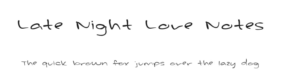Late Night Love Notes by Designs by Brielle — Script Handwritten Font — preview 1