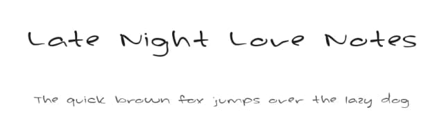 Late Night Love Notes by Designs by Brielle — Script Handwritten Font